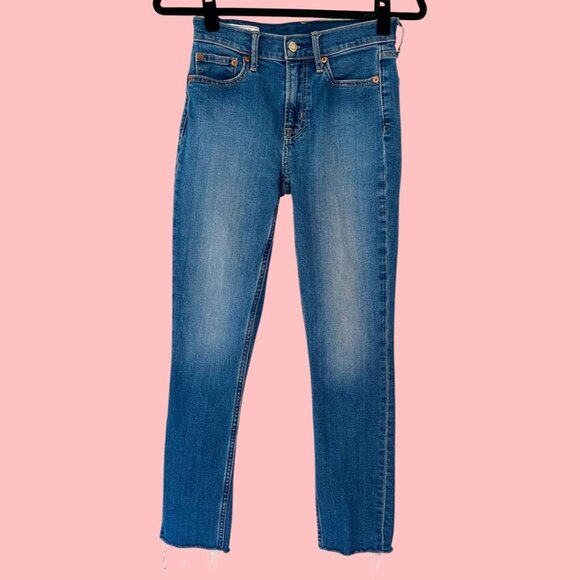 Gap Mid Rise Vintage Slim Jeans with Washwell in Medium Indigo, Size 25 - Picture 5 of 7